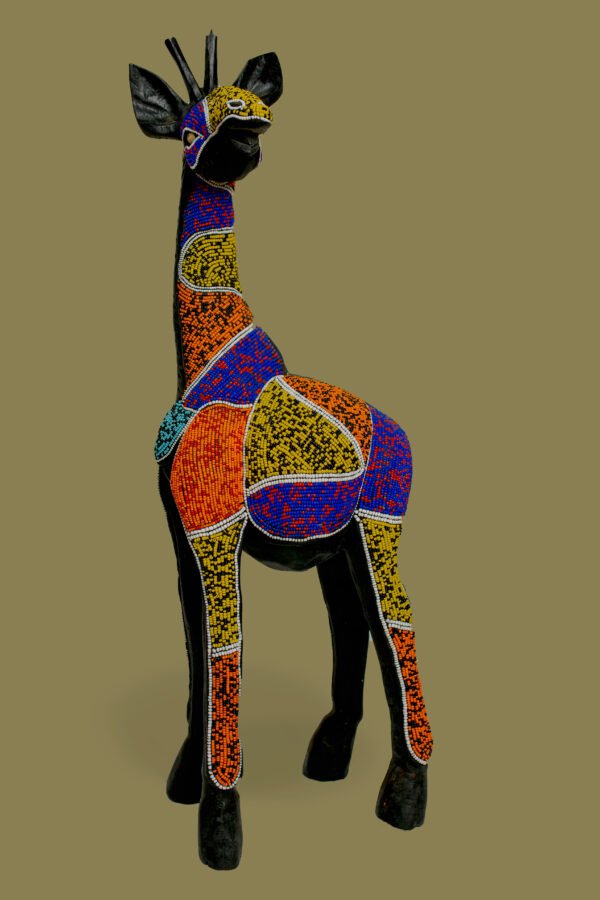 11a Beaded Giraffe Sculpture
