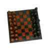 34a Leather Chess Board with Solid Wood Marble Pieces