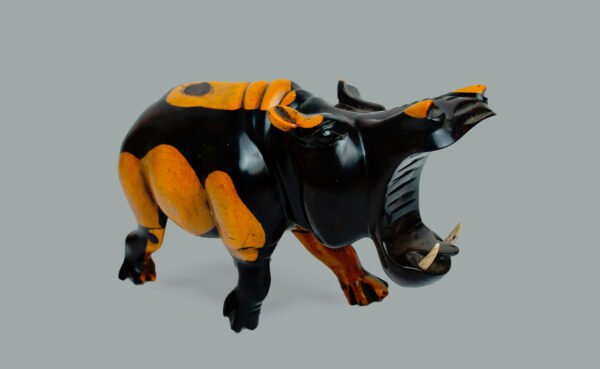 7aa Ebony Hippo Sculpture