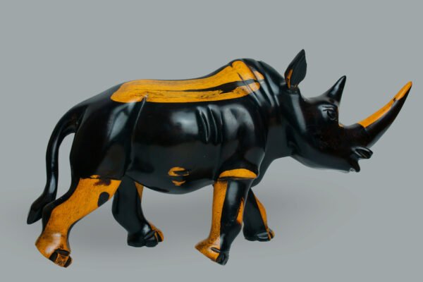 8a Ebony Rhino Sculpture